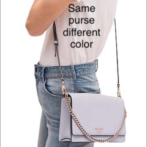 Kate Spade Cameron crossbody in spring meadow mint green and navy blue - Picture 9 of 12